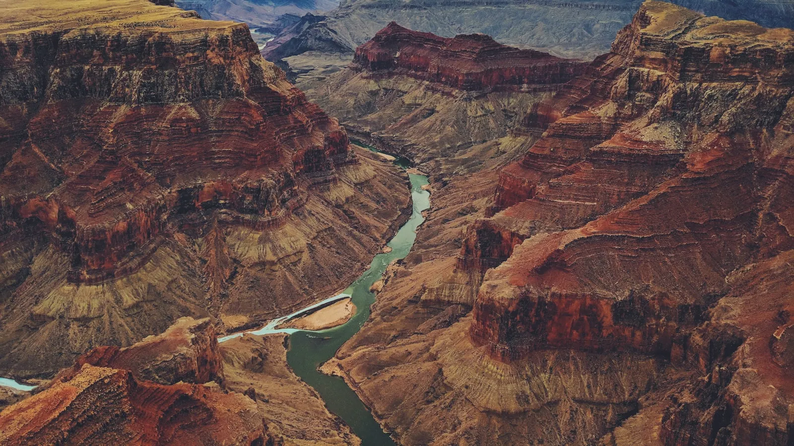 Aerial photography of mountain