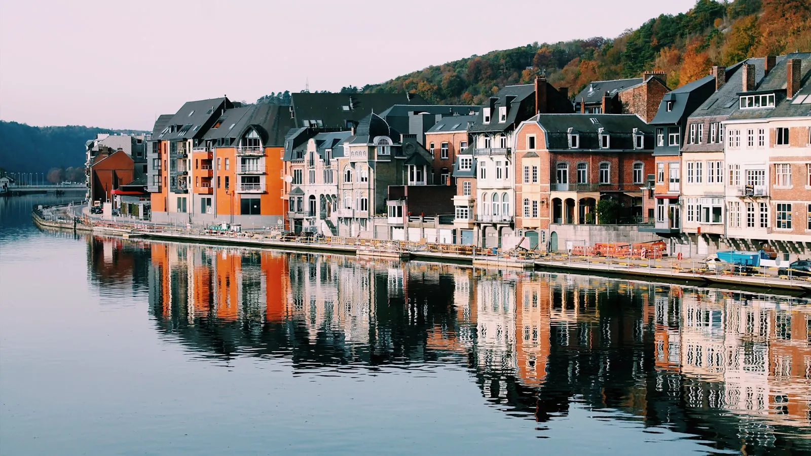 Assorted-color of houses near lake