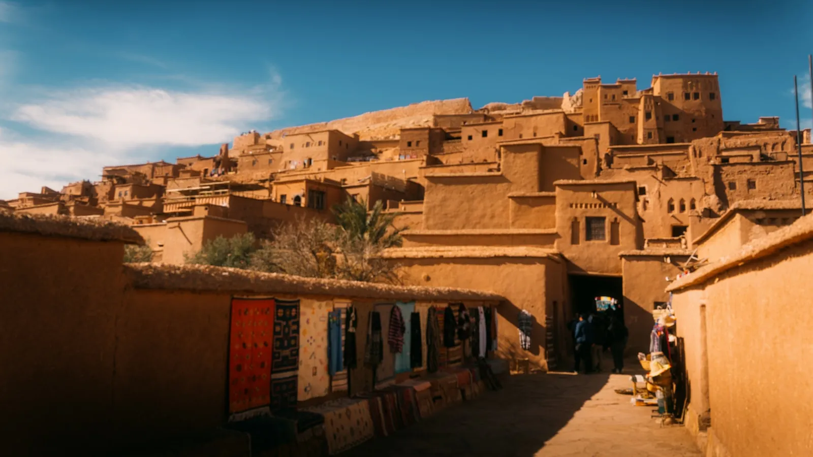 A city with a lot of brown buildings