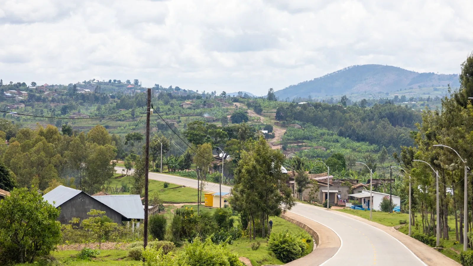 A rural road in the middle of the country