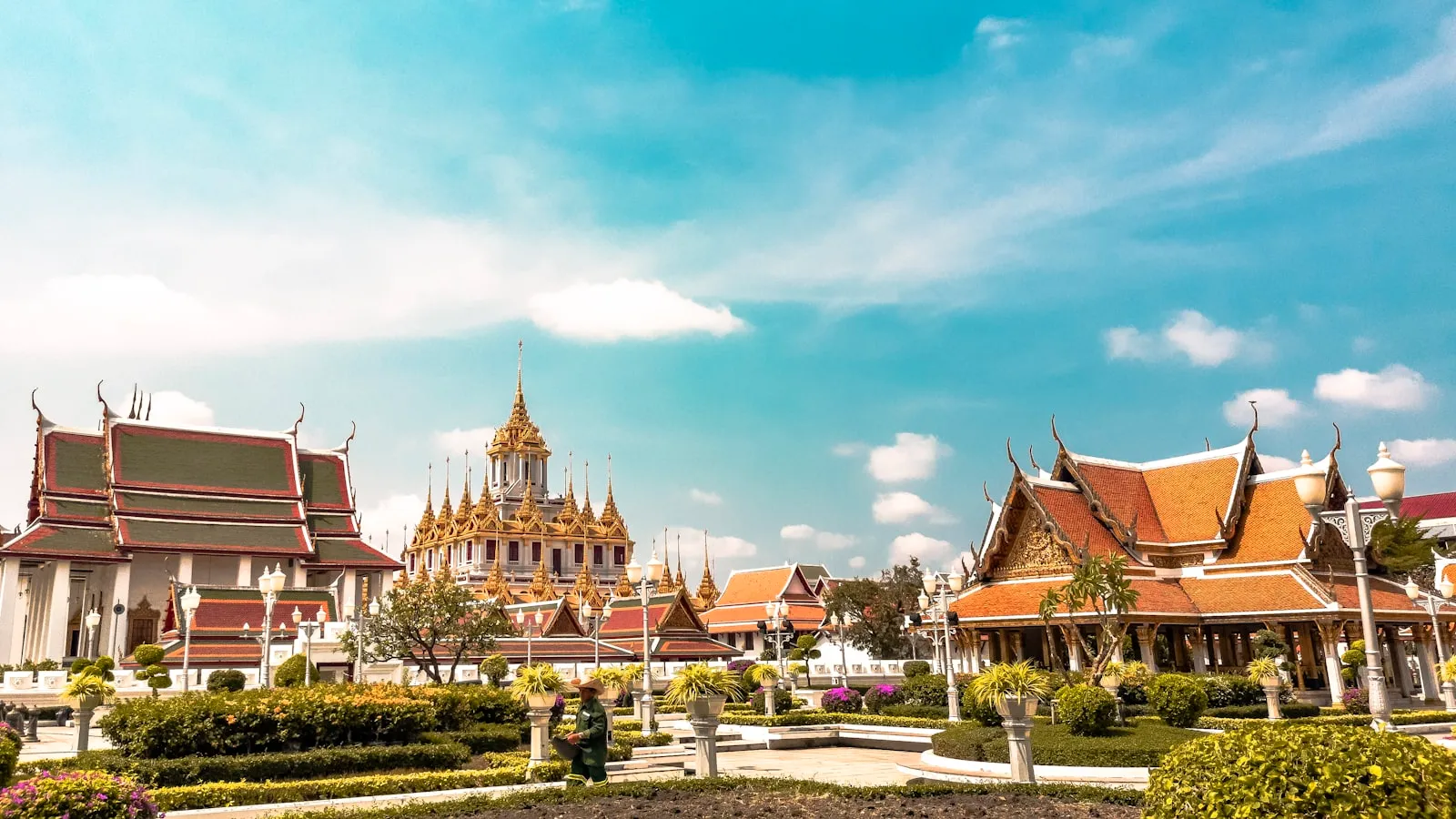 Orange temples during daytime
