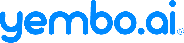 Blue colored Yembo logo
