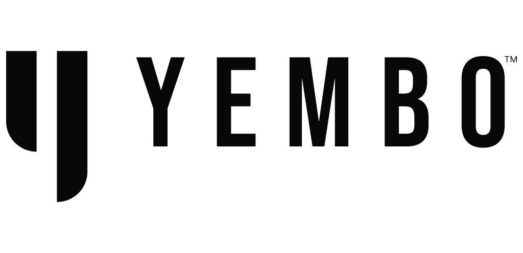 Yembo horizontal wordmark in black