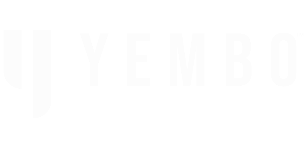 Yembo horizontal wordmark in white